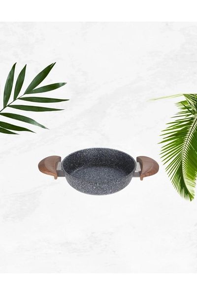 Hanedanev Egg Pan 20 cm Granite Double Handle Pan 4 mm Thickness Granite Fireproof Non-Stick