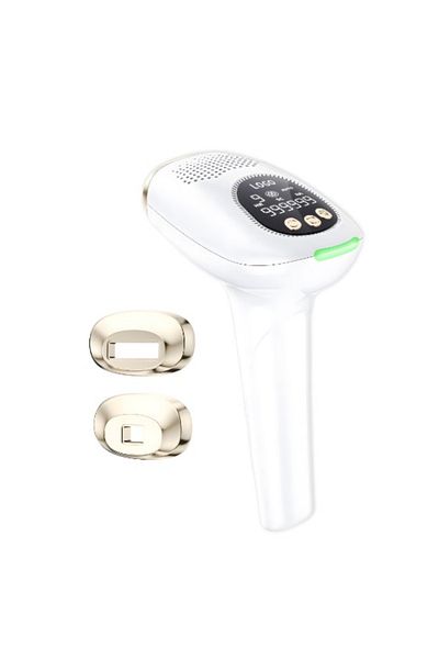Adsinio Epilator IPL, Adsinio, 999.999 impulsuri, afișaj LED, 9 viteze, ochelari de protecție, mare, alb