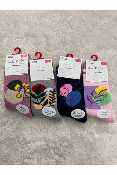 Yağmur Giyim Комплект от 4 безшевни термо чорапи за деца Ekinoks Assorti, 5-12 години, 3075