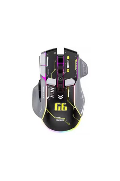 OEM Mouse Gaming G6, Black, RGB On-Off, 12800 DPI Adjustable, 6 Levels, 10 Programmable Buttons, LED Lig