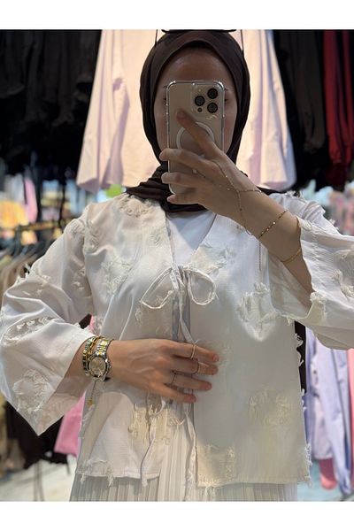 MODA AKGÜN Short Summer Cardigan with Skirt