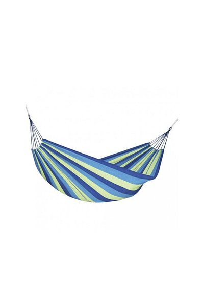 SYN Hamac din bumbac rezistent cu husa de transport 260×80 Verde-Albastru