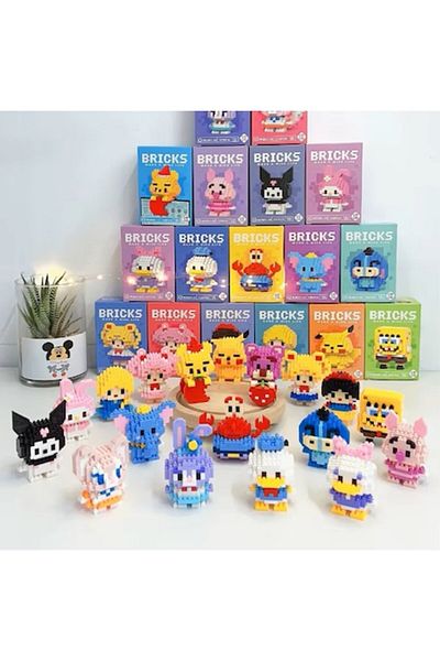 OEM Set de constructie, mini personaj, desene animate, Winnie the Pooh, 144 piese