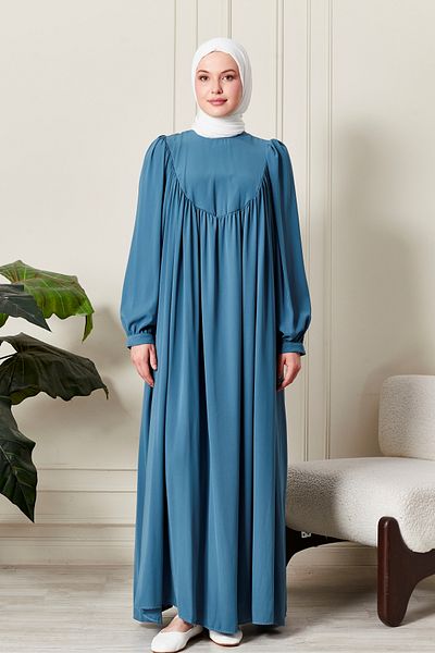 fistan Round Roba Hijab Dress Medina Silk Prayer Dress Modern and Stylish Model
