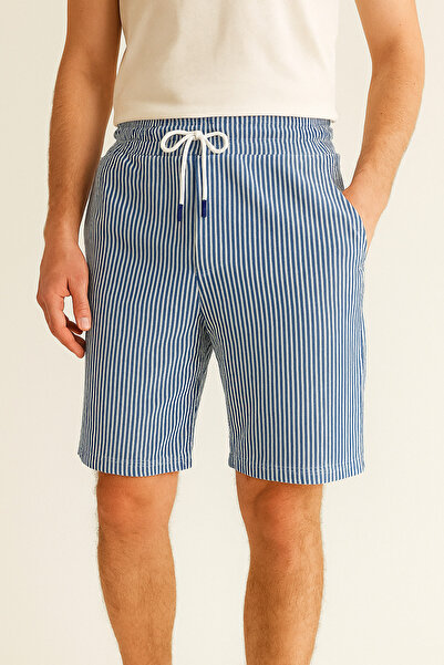 Calista home Men's Striped Pocket Shorts – Soft Fabric, Comfortable Fit, Summer