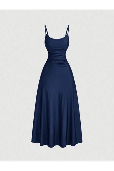 Dressco Kylie - İnce Askılı Beli Saran Maxi Elbise