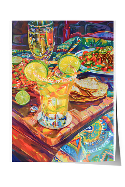 Zestia Αφίσα χωρίς πλαίσιο, Ποτήρι κοκτέιλ, Ρόφημα με λεμόνι, Αφίσα με ζωνταν...