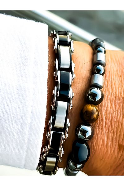 Naviforce Originaldouble-Sided Use Stainless Colorfast Steel Men's Bracelet