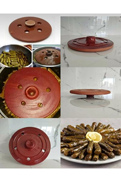 CEZVE HOME Casserole Stuffed Wrap Stone-Ceramic Glazed Perforated Leaf Wrap Cooking Cover 21 cm