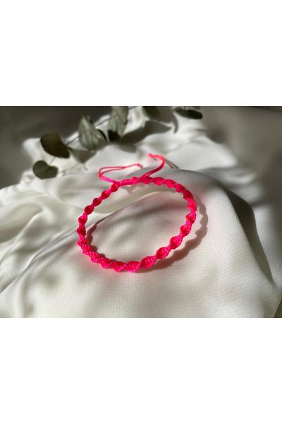 sabiha aksesuar Spiral Macrame Weave Rope Bracelet,Water Resistant, Adjustable Handmade Unisex Bracelet
