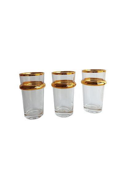 Generic أكواب شاي مغربية، كوب، 130 مل، مجموعة من 3 قطع