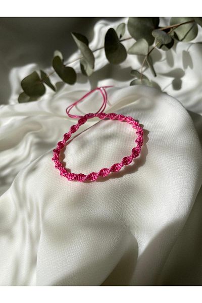 sabiha aksesuar Spiral Macrame Weave Rope Bracelet,Water Resistant, Adjustable Handmade Unisex Bracelet
