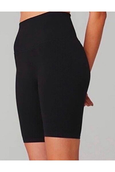 Femenino Kadın Yüksek Bel Toparlayıcı Kısa Biker Tayt