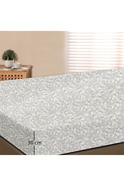 Evim Dalya 100% Cotton Double Fitted Sheet Light Beige - 180X200+30 cm