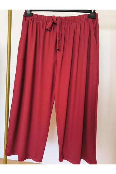 FRESCO SCARFS Βαμβακερή βισκόζη Λεπτή καλοκαιρινή τσέπη Βαμβακερή πιτζάμα Capri παντελόνι