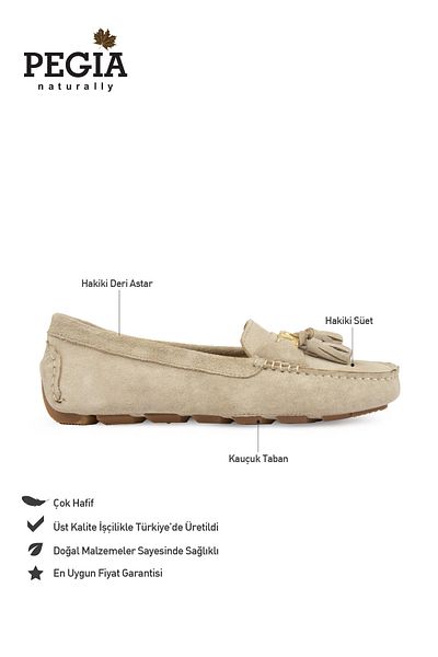 Pegia Pantofi de damă din piele intoarsa autentica 700908