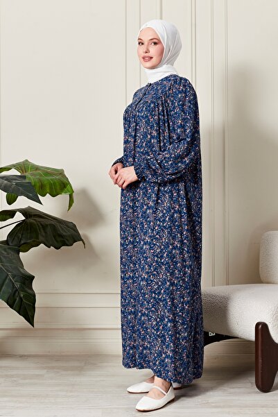 fistan Φόρεμα με λουλουδάτο στρογγυλό ρόμπα Mother Hijab