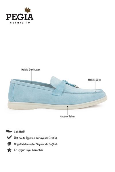 Pegia Γνήσιο Suede Ανδρική αγκράφα Loafer 500910