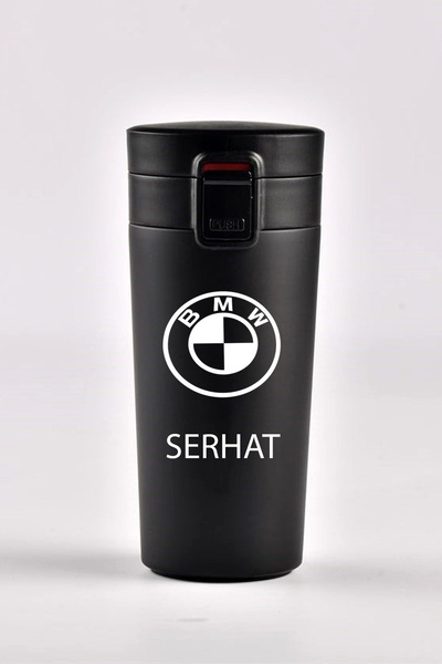 İŞTE BU Kişiye Özel BMW Paslanmaz Çelik Termos Bardak 380 ml – Vakum Kapaklı