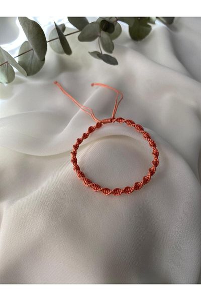 sabiha aksesuar Spiral Macrame Weave Rope Bracelet,Water Resistant, Adjustable Handmade Unisex Bracelet