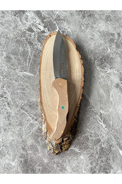 empressnaturalstone Ceviz Parmak Tutmalı Kabzeli Kamp Çakısı – 9 cm Namlu – S...