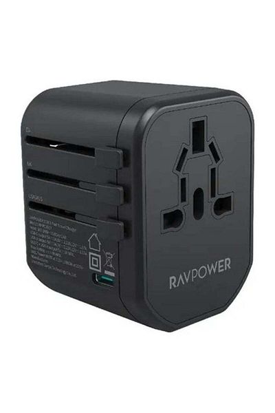 RavPower 3-Port Pioneer Travel Charger Global Version PD 20W Black