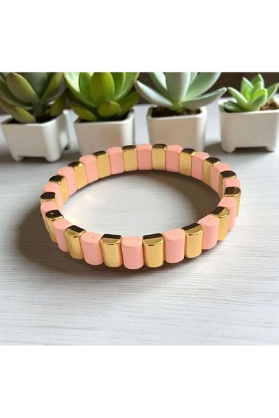 AKSESUARIM Women's Porcelain Rubber Thread Bracelet