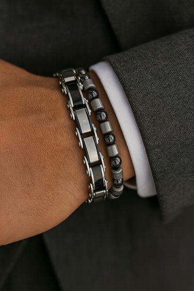 Naviforce Originaldouble-Sided Use Stainless Colorfast Steel Men's Bracelet