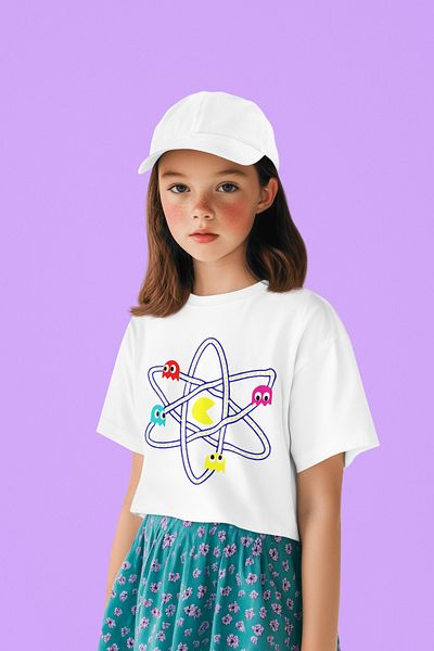 SEVBANO Design Pacman Printed Unisex Game Kids T-Shirt (1-12 Years)