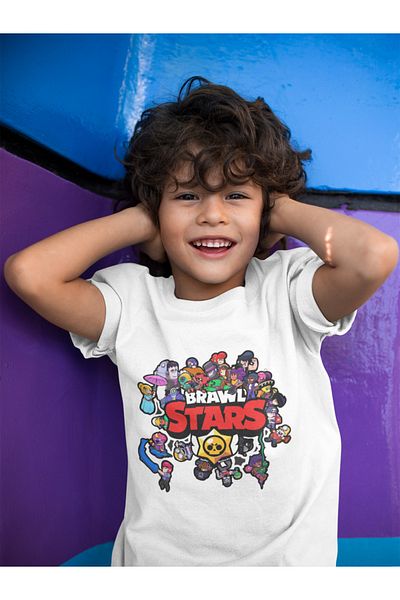 SEVBANO Design Brawl Stars Characters Printed Unisex Game Kids T-Shirt (1-12 Years)