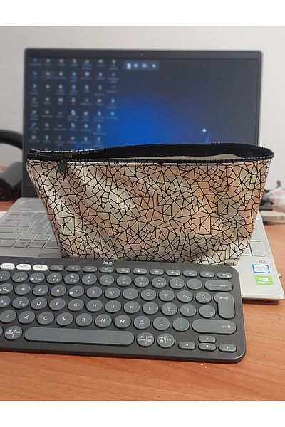 Paradise Beige Patterned Travel Bag for Hair Stylers - XL Size