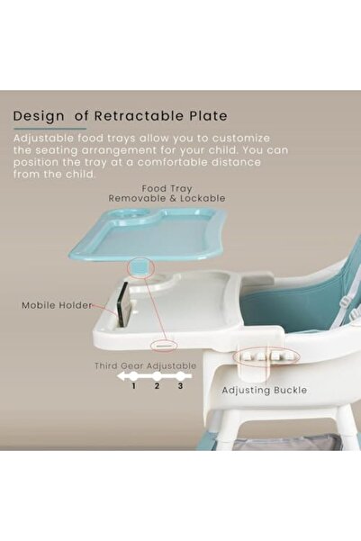 Generic Fantastic-Kids-Toys Convertible High Chair with Adjustable Height and Footrest, Baby Feeding Booster