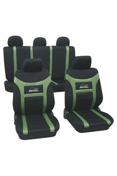 PETEX Set de huse universale pentru scaune Super Speed Verde-Negru