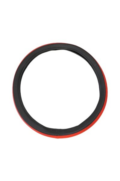 Umbrella Husă volan din piele, roșu/negru, 44-48 cm