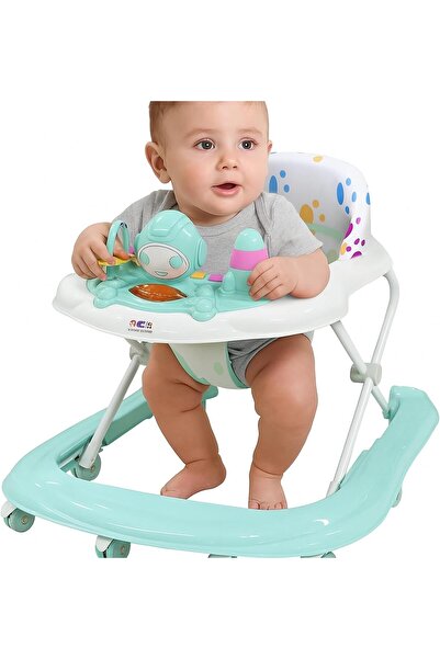 denix Foldable Baby Walker with Adjustable Height, Wheels, Anti-Fall Design, Activity Center for Infants (