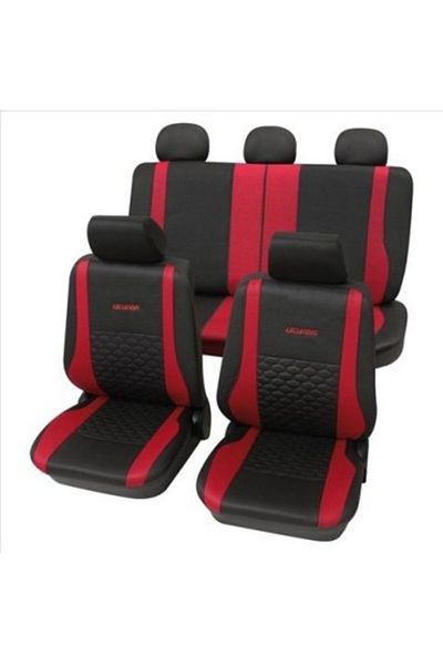 PETEX Exclusive Universal Seat Covers Set Red-Black