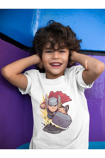 SEVBANO Design Thor Avengers Printed Unisex Movie Hero Kids T-Shirt (1-12 Years)