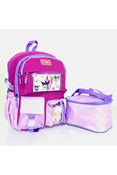 Nico Geantă de școală Kuromi în stil coreean cu accesorii Rucsac pentru fete ...