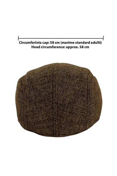 OEM Men's retro casual style beret, breathable material, standard size, Brown