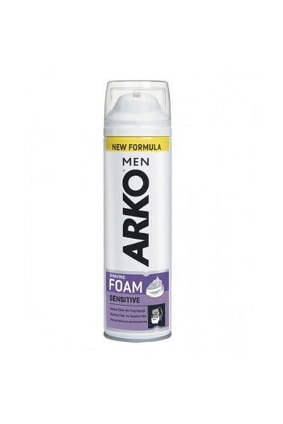 ARKO Shaving Foam 200ml Sensitive (0043) --- Arko Shaving Foam 200ml for Sensitive Skin