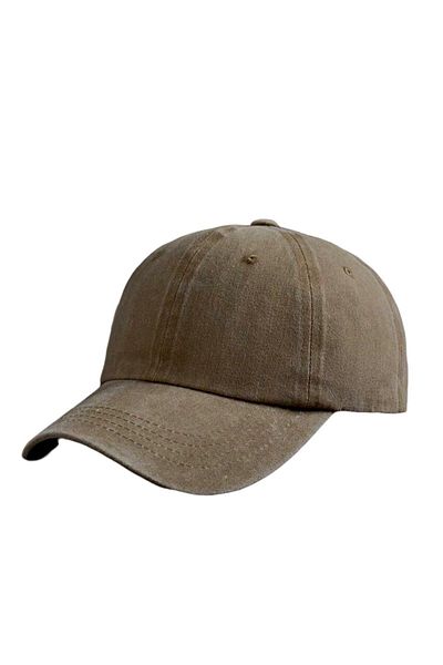 OEM Unisex Denim Cap – Retro Casual Cap with Curved Brim, khaki