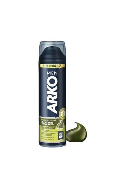 ARKO Shaving Gel 200ml Soothing Hemp(2040) --- Arko Shaving Gel 200ml Soothing Hemp Oil