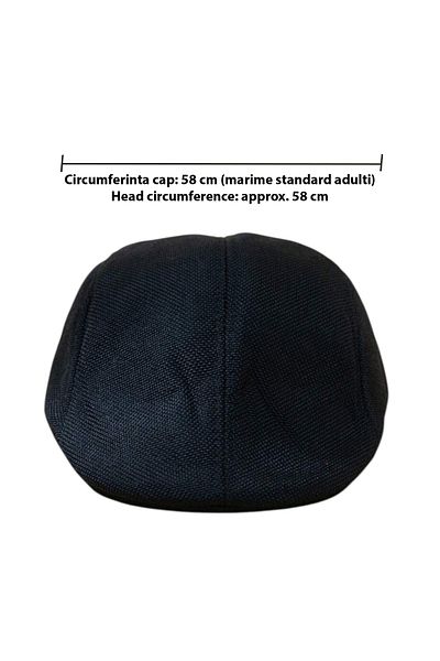 OEM Men's retro casual style beret, breathable material, standard size, Black