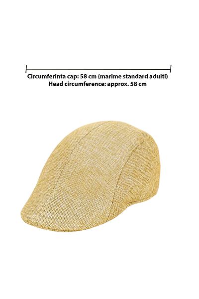 OEM Men's retro casual style beret, breathable material, standard size, Beige