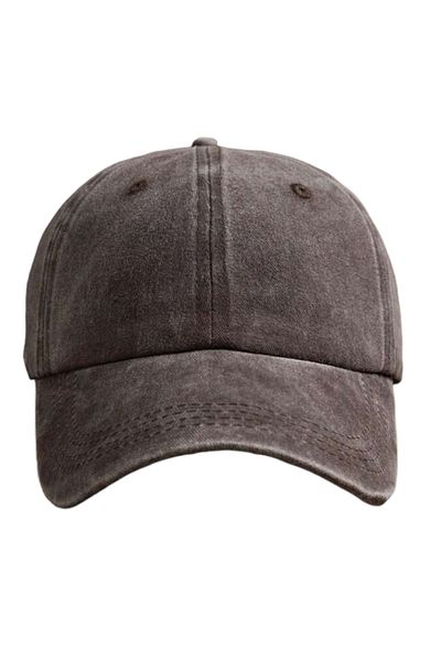 OEM Unisex Denim Cap – Retro Casual Cap with Curved Brim, Brown