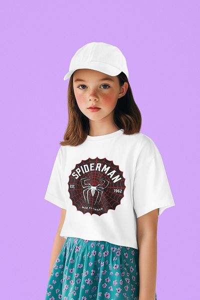 SEVBANO Spider-Man Printed Unisex Spider-Man Movie Children's T-Shirt (1-12 Years)