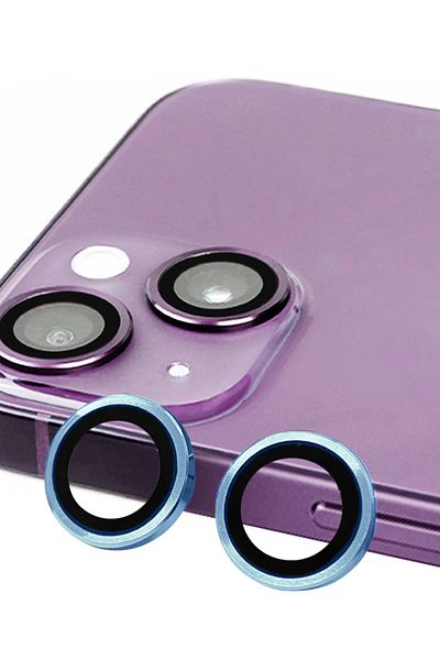 cepmoda "KAMERA LENS PROTECTOR" زجاج مقسى ثلاثي الأبعاد متوافق مع iPhone 13 - أزرق