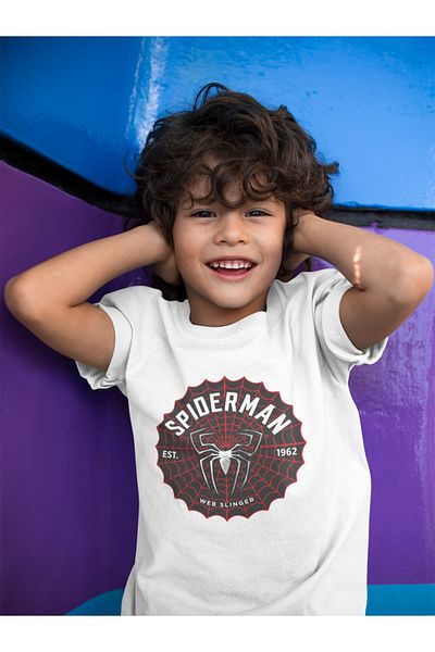 SEVBANO Spider-Man Printed Unisex Spider-Man Movie Children's T-Shirt (1-12 Years)