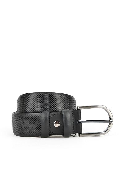 Ziya , Γνήσιο δέρμα 3,5 cm Ανδρική Ζώνη 1519862Z578 Μαύρη