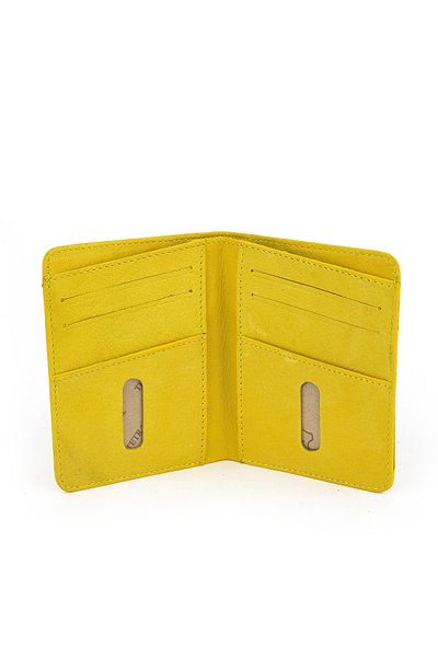 Ziya , Unisex Genuine Leather Card Holder 1539852Z02 Yellow
